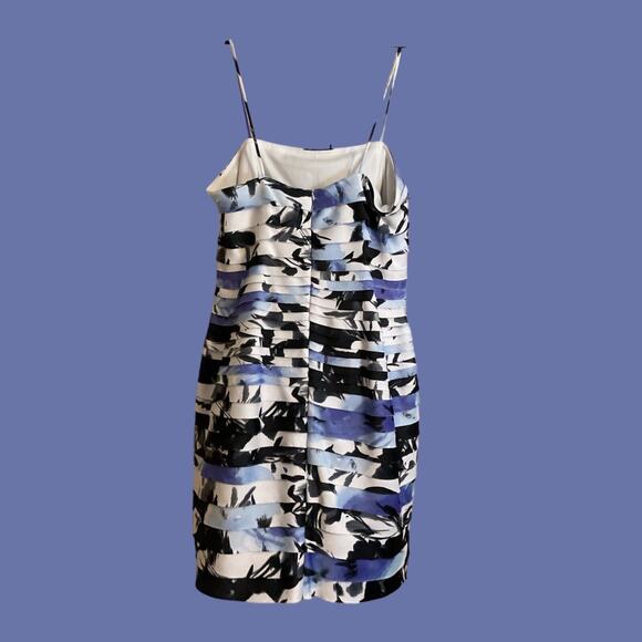 CONNECTED Dress SZ 6 Spaghetti Strap Layered Slimming Ruching Ruffles -Read - Picture 4 of 16